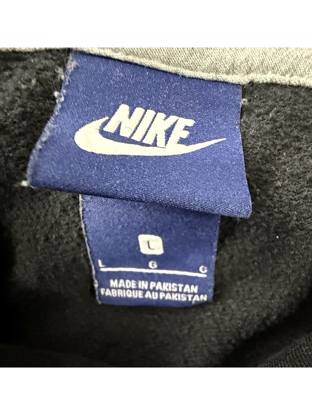 Nike Womens L Black Funnel Neck Hoodie Pullover Kangaroo Pocket - Picture 8 of 10